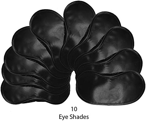 In Flight Mind Satin Sleep Eye Mask with Comfortable Strap, 10 Pack, Black