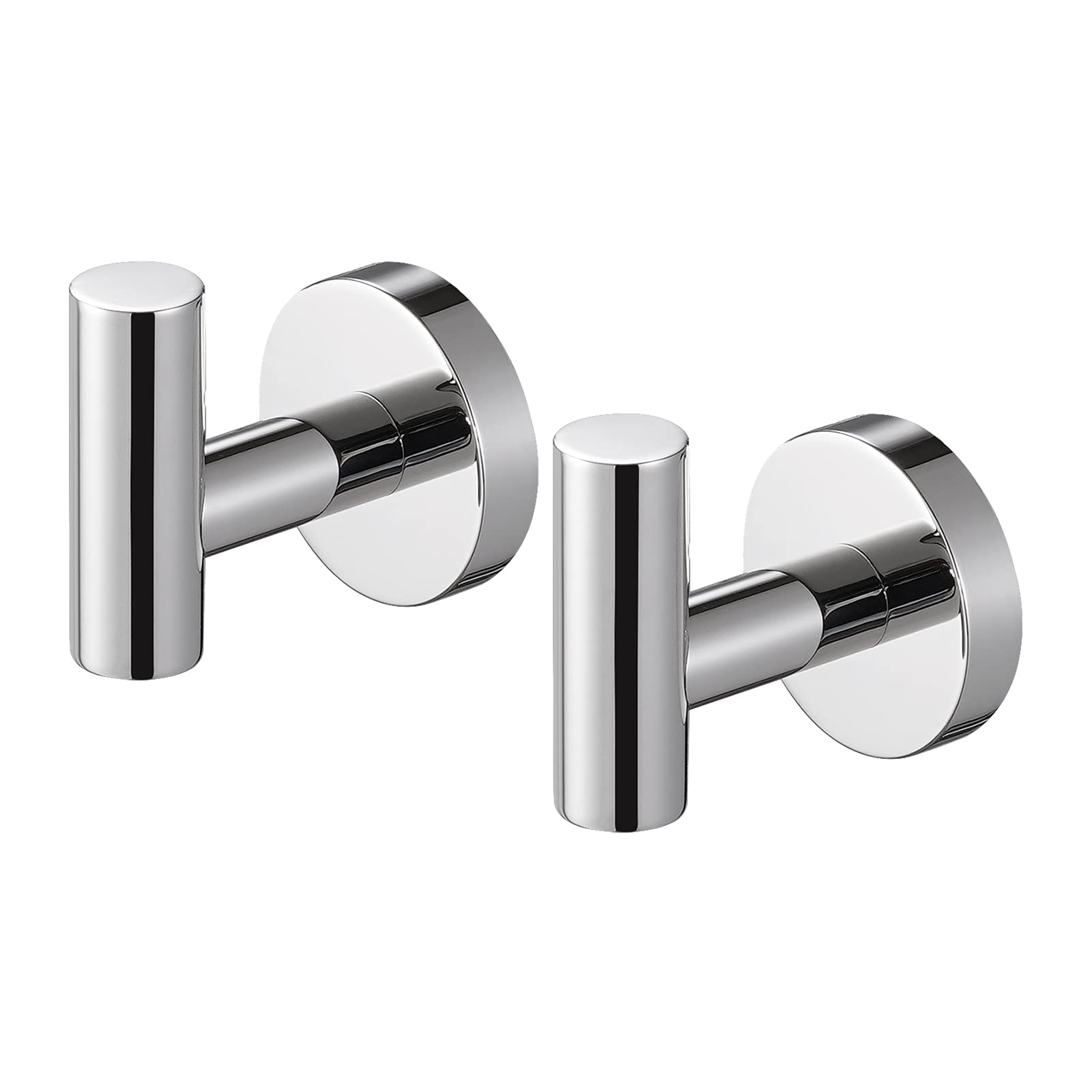 KES Coat Hooks for Wall Towel Hooks SUS304 Stainless Steel Robe Clothes Hook for Bathroom Kitchen Heavy Duty Wall Mounted Polished Finish 2 Pack, A2164DG-P2