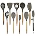 10 Pcs/Set Silicone Kitchen Utensils Set With Beech Wood Handle Cooking Utensils, BPA free (10Set Kitchen Utensil)
