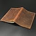 Genuine Leather Notebook, Passport Book 3.5 x 5 in Mini Composition Cover, 64 Pages Ruled, Pocket Size, Brown