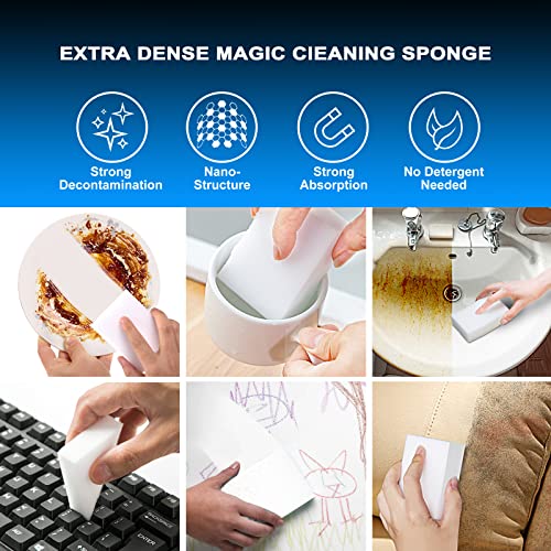 Melamine Foam, 10 Pack Melamine Sponge In Bulk Cleaning Sponge Sheets Multipurpose Magic Sponge