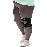 HUEGLO Plus Size Knee Brace for Women and Men Knee Pain Relief,Adjustable Patellar Tendon Support Strap Extra Large Knee Brace with Side Stabilizers for Meniscus Tear,Sports,XXX-Large