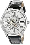 Invicta Men's Vintage Automatic Stainless Steel and Leather Casual Watch, Color:Black (Model: 22566)