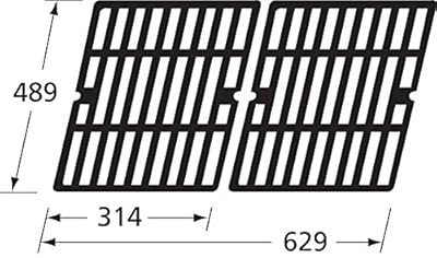 Universal Gas Grill Grate Porcelain Coated Cast Iron Cooking Grid 62152