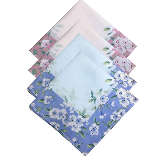 6 pcs Set of Womens Large Soft Cotton Hankerchiefs -43cm Square