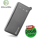 GlocalMe U2 4G LTE Mobile Hotspot with 20GB Data Plan of North America, Global Unlocked WIFI NO SIM Card and Free Roaming for Travel, MIFI Device for iPhone, Samsung, iPad, Tablet and Laptops(Black)