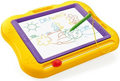 Magnetic Drawing Board, VICTHY Erasable Portable Colorful Magnetic Doodle Board for Kids Learning Painting - Large Size (Yellow)
