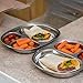 Qualways Kids's Tray - Divided Stainless Steel Tray Set of 2