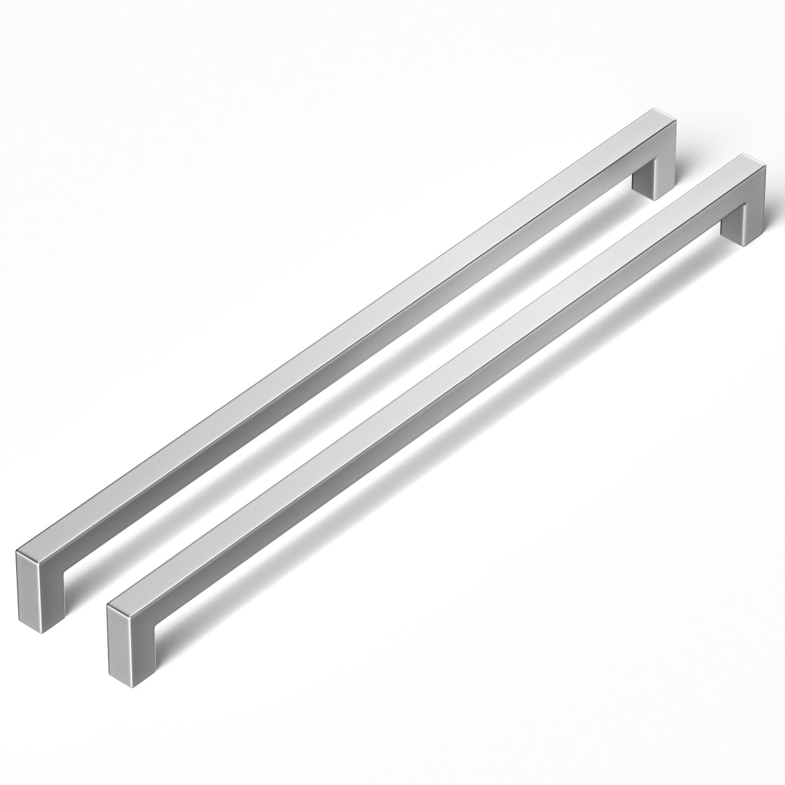 LONTAN 5 Pack Kitchen Cupboard Handles 256mm Kitchen Door Handles Stainless Steel Brushed Nickel Drawer Pulls for Wardrobe Cabinet Suitable for Bathroom, Living Room, Bedroom — image 1