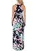 Dearlovers Women Sleeveless Racerback Floral Printed Long Maxi Casual Dress Large Size Navy