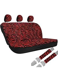 Motorup America   Juego de fundas de asiento (17 unidades), color rojo