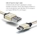USB C, Veckle Type C Cable 6.6 Ft Braided Cable for Nintendo Switch, Samsung Galaxy Note 8 s8, Macbook 12 inch, ChromeBook Pixel, LG G5, Nokia N1, OnePlus 5, HTC U11, Asus Zen AiO and More, Gold