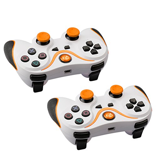 A-SZCXTOP 1 Pair Wireless Dualshock Bluetooth Game Controller Rechargeable Gamepad with USB Charging Cable for PS3 Playstation 3