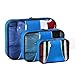 Packing Cubes - 4 pc Set Luggage Organizer - Bonus Shoe Bag Included - By Bingonia Travel Accessories - Blue