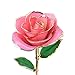 24 K Gold Foil Trim Long Stem Rose Last Forever Best Gift for Valentine's Day, Mother's Day,anniversary, Birthday Gift (Pink) by Holidayli