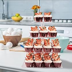 Yumhouse Cupcake Stand for 50 Cupcakes,4-Tier