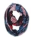 Lucky Leaf Women Lightweight Cozy Infinity Loop Scarf with Various Artist Print (Paintings Peacock Blue)