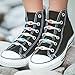 HICKIES No Tie Shoelaces For Kids, Premium White Multi No tie Shoe Laces For Kids Sneakers 14p Kids Shoe Laces Elastic Waterproof Elastic Tieless Shoelaces For Kids ShoeLaces One Size fit All