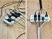 Gikbay Homga 120 Inch Cable Management Sleeve, Cord Organizer Adjustable Cable Sleeve,Cable Organizer Sleeve, Black and White Flexible Neoprene Cable Organizer(2PCS)