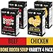 Bone Broth Variety Pack, Beef and Chicken by Kettle and Fire, Keto Diet, Paleo Friendly, Whole 30 Approved, Gluten Free, with Collagen, 10g of Protein (Pack of 4) primary