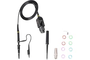 ZETILING Oscilloscope Passive Probe, 1pcs High BNC Oscilloscope Probe 500Mhz Scope Clip 10X Switchable Test Cable Black