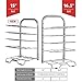 Heavy Duty Kitchen Pot Rack Organizer For Cabinet - Height Adjustable 5-Tier Cast Iron Skillet Cookware Rack - Stainless Steel Pots And Pan Storage Rack Organizer For Cabinet Countertop - 16.5