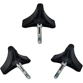 Toeloioh Knob Replacement Part Universal for Rolling Walker Rollator, Foldable Rollator, Hand propelled Walker, Aluminum 3 Point Knob, General Parts of Rollator Accessories