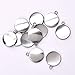 Stainless Steel Round Pendant Blank Tray for Jewelry Making Cabochon Settings 30pcs 20x20mm