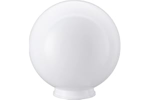 ASPEN CREATIVE CORPORATION Aspen Creative 28002-41, 8" White Acrylic Replacement Lamp Post Globe with 3-3/4" Fitter Neck