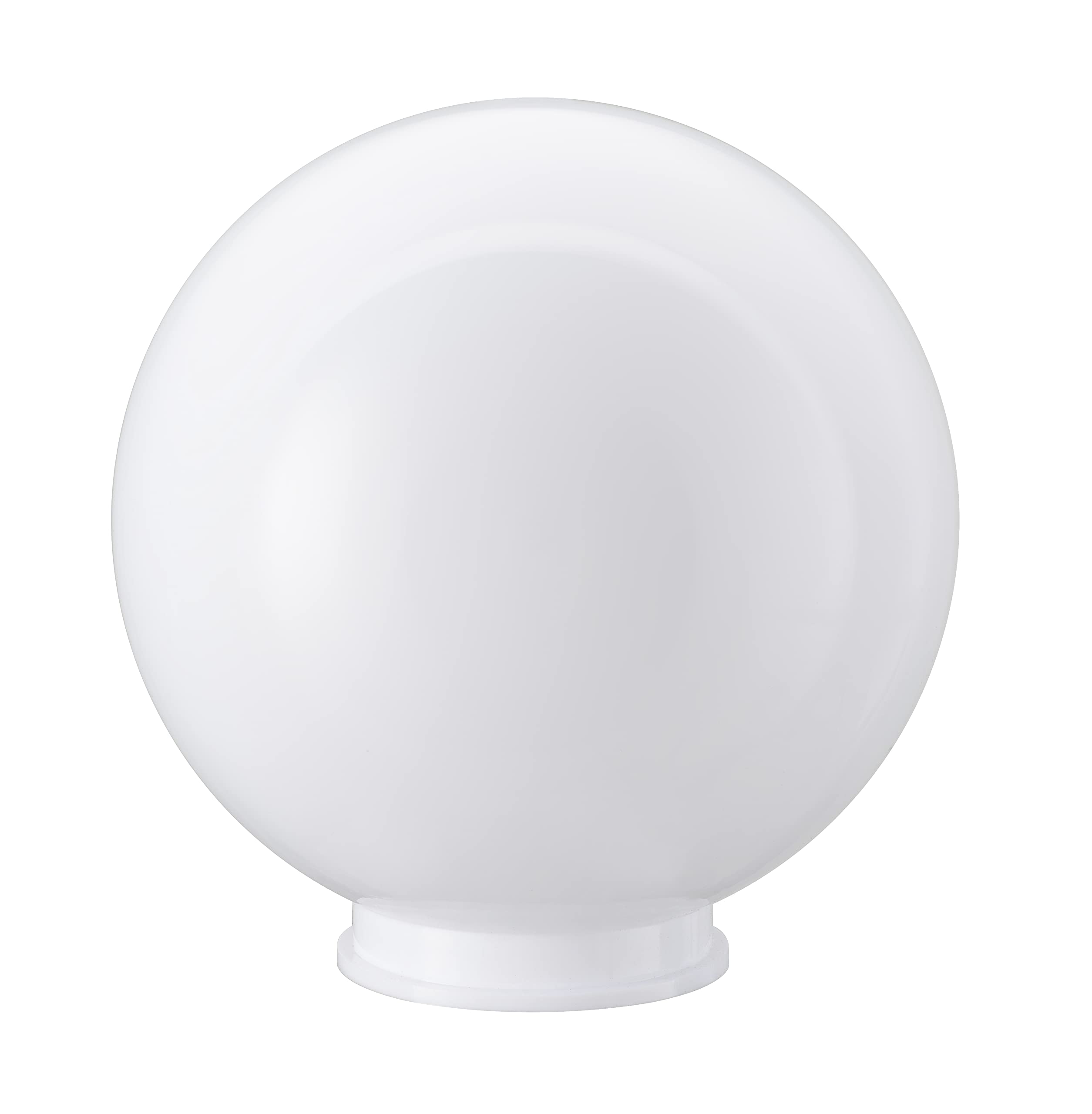 Photo 1 of Aspen Creative 28002-41, 8" White Acrylic Replacement Lamp Post Globe with 3-3/4" Fitter Neck