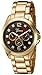 Geneva Women's GV/1008BKGB Crystal-Accented Gold-Tone Bracelet Watch