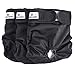 Pet Parents® Washable Dog Diapers (3pack) + Extendrs® of Durable Doggie Diapers, Premium Dog Diapers Female & Male (Small, Black)