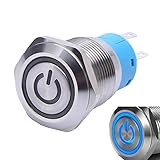 WerFamily 19mm Latching Push Button Switch 1NO 1NC