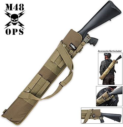 M48 OPS MOLLE Compatible Tactical Shotgun Scabbard OD Green