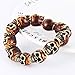 HZMAN Dark Brown Gothic Skull Bracelet Elastic Unisex,8Inch