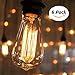 Vintage Edison Bulb KINGSO Dimmable 60W Edison Light Bulb Squirrel Cage Filament Incandescent Antique Light Bulb E26 Base ST64 110V - 6 Pack