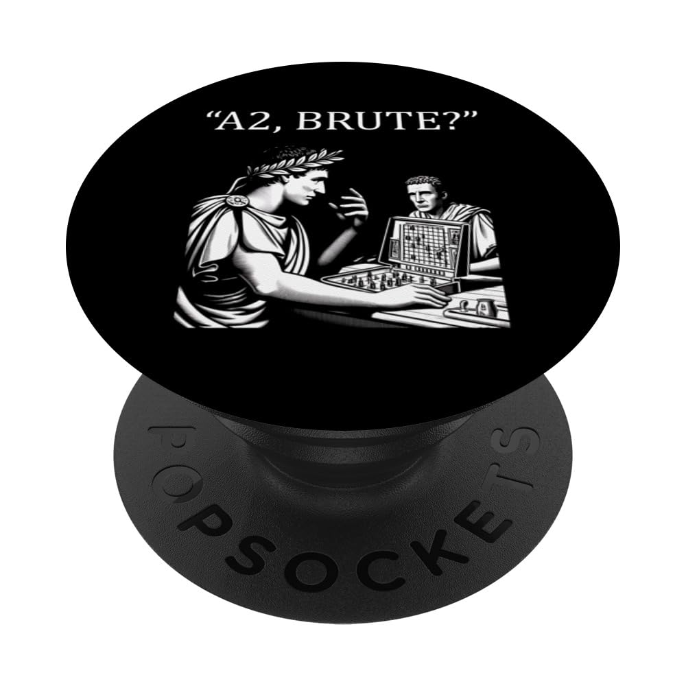Caesar and Brutus Board Game Meme Funny History PopSockets Swappable PopGrip