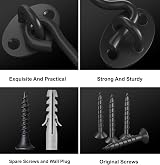 TOPYWMSP Hook and Eye Latch 8 Inch Black Stainless Steel Cabin Door Gate Window view 6