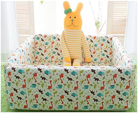 Vesuvius Premium Reversible Bumper Bed Car Designs Mattress Baby Kids Children Playard for Crib Newborn Baby Mat Pad Cover, Two Size, Pack of 5 (White)