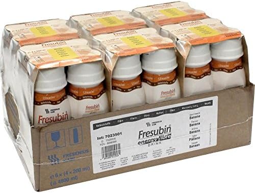 Fresenius Kabi Fresubin Energy Fiber Drink Banana Drinking Bottle, 6 x 4 x 200 ml, 1 Pack (1 x 5.5 kg)