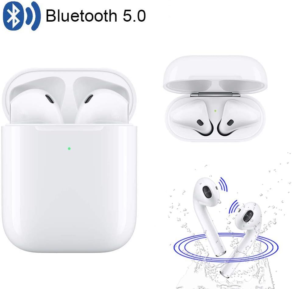 Bluetooth Headphones 5.0 Wireless Headphones Bluetooth Headphones Stereo Sports Headphone with Mic and Noise Canceling Charging Box - Headphones Compatible with iPhone Airpods/Samsung