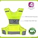 Reflective Running Vest - 360° High Visibility Yellow Safety Vest with Adjustable Side Closure and Inside Pocket - Small