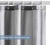 Furlinic Grey Shower Curtain Mould Proof Waterproof 120x180cm 47x72in view 2