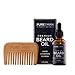 Purest Naturals Organic Beard Oil & Leave-in Conditioner -100% Natural - Best for Groomed Beard Growth, Mustache - Softens & Hydrates Your Beard, Skin & Hair - Stops Itching & Treats Acne