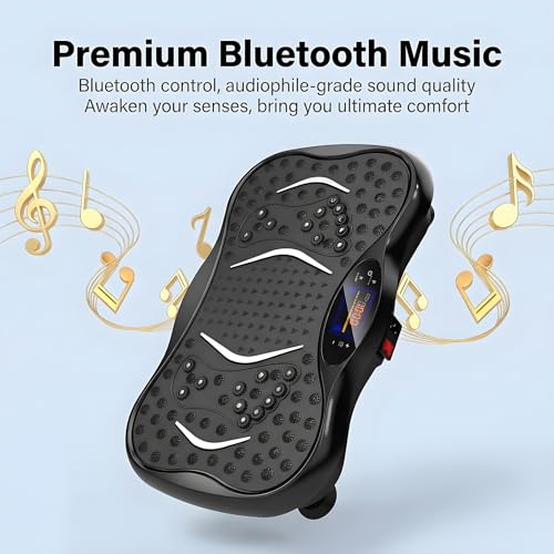 ALISMAEEL Vibration Plate Fitness Platform Exercise Machine Vibrating Lymphatic Drainage Shaking Full Body Shaker Workout Vibrate Stand Shake Board Sport Gym for Weight Loss Fat Burner for Women Men