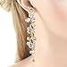 EVER FAITH Women's Crystal Bridal Bridesmaids Flower Vine Pierced Dangle Earrings
