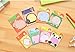 JunShop Super Sticky Pad Lovely animals Cartoon Sticky Note Self-stick Note Post-it Note (Pack of 8, 20 Sheets per)