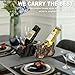 ARAIDECOR Playful Wolf Wine Rack Wine Holder Sculpture Home Decor or Restaurant Setting Statue