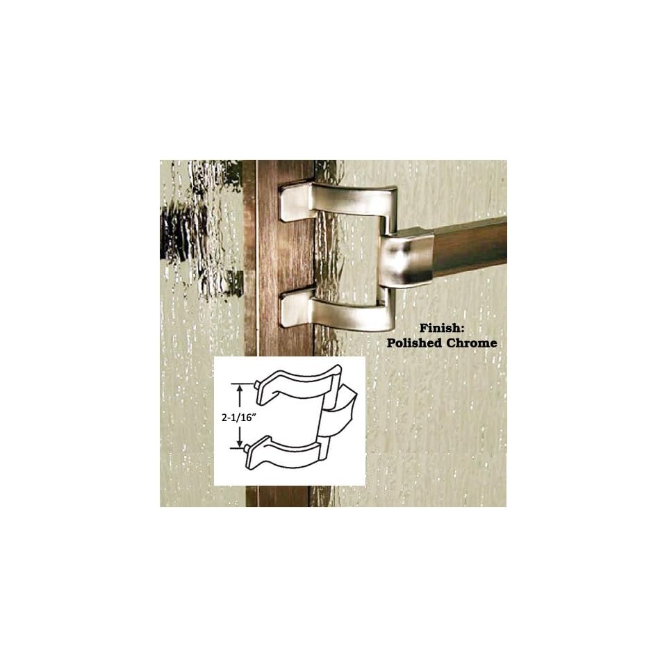 Chrome Framed Sliding Shower Door Towel Bar and Brackets 30 long x 2 1/