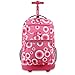 J World New York Sundance Rolling Backpack Girl Boy Roller Bookbag, Pink Target, 20 Inch